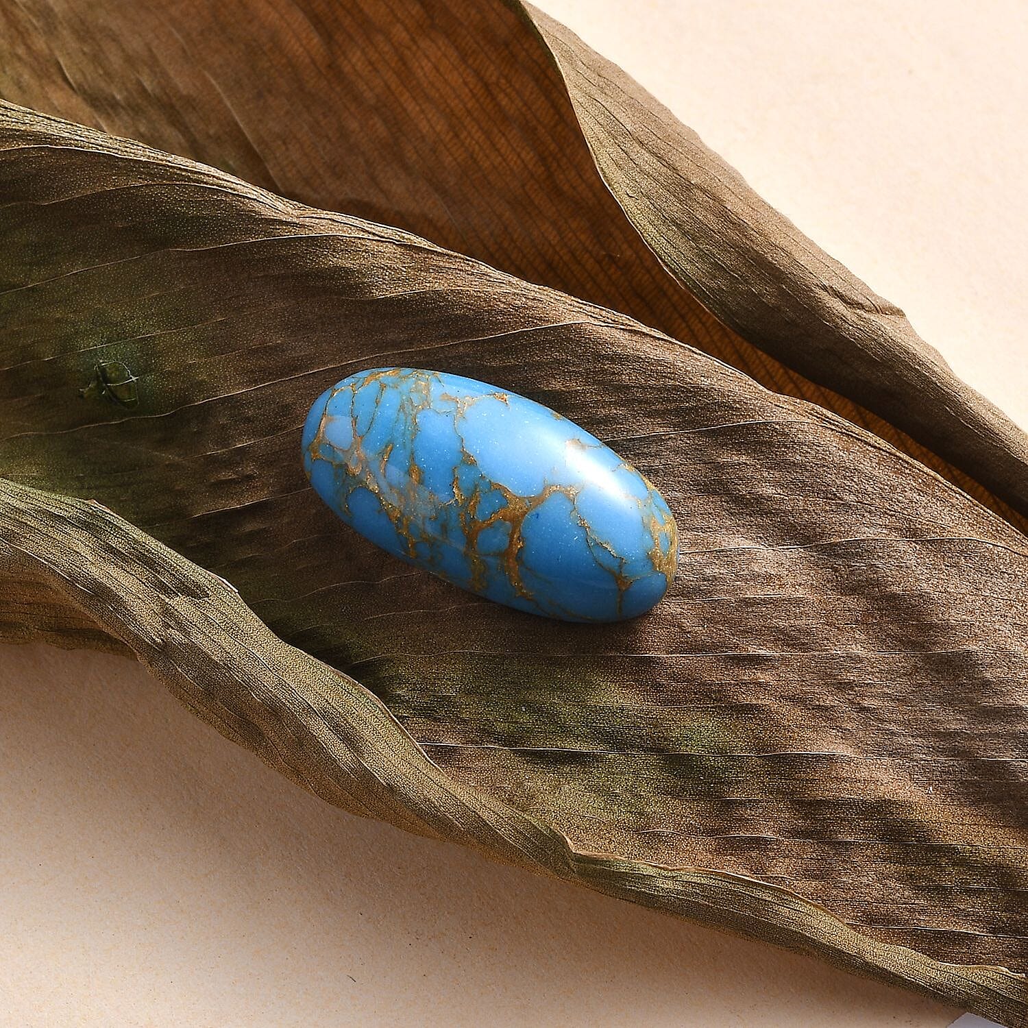 Blue Turquoise Loose Gemstone in Oval Shape (20x10mm) 7851327 2