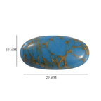 Blue Turquoise Oval 20x10 mm