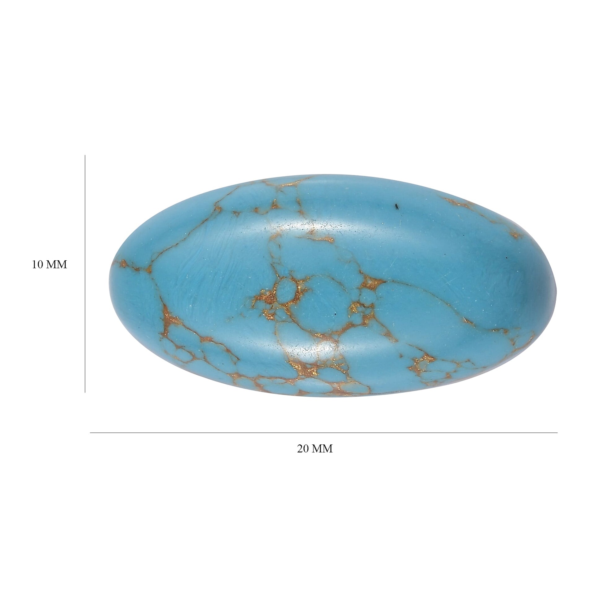 6.75 Ct. Blue Turquoise Loose Gemstone in Oval Shape 8063802 4