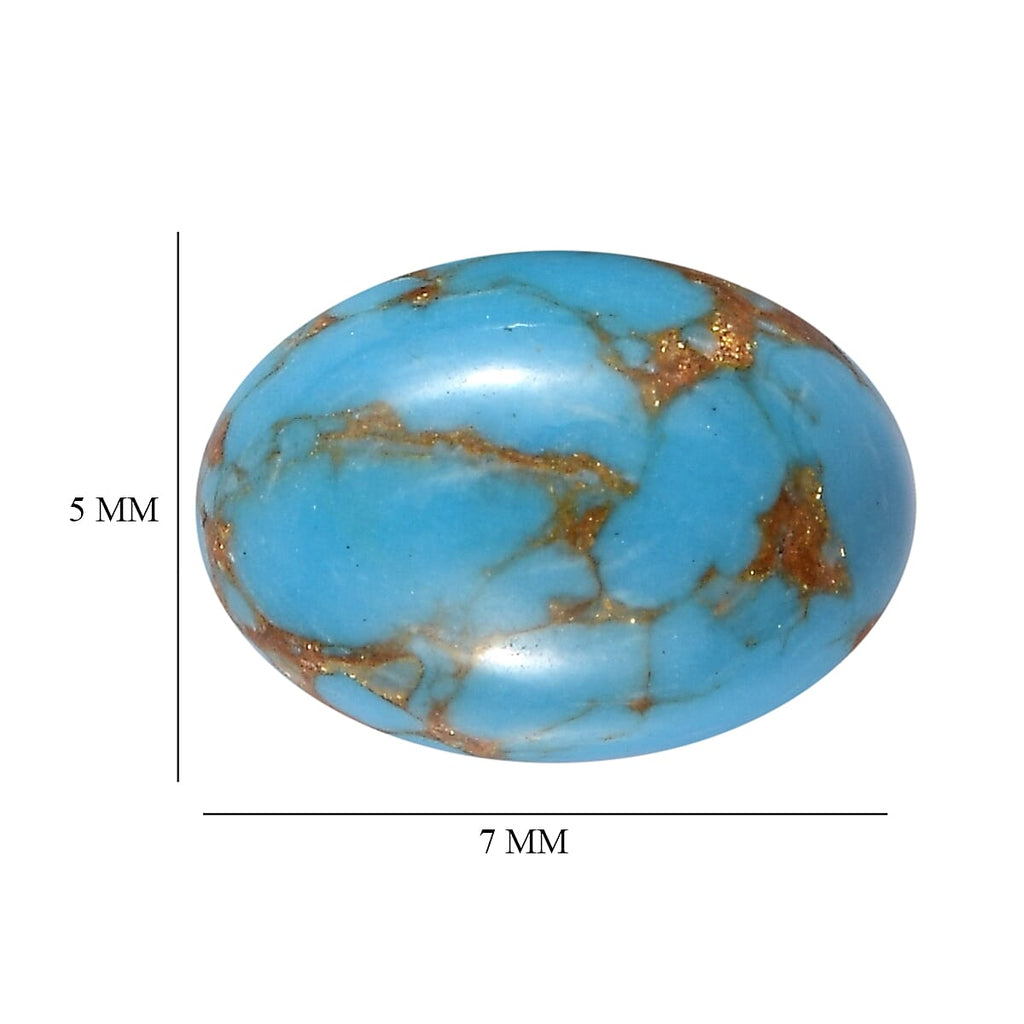 Blue Turquoise Oval Shape Gemstone 2.1 Ct.