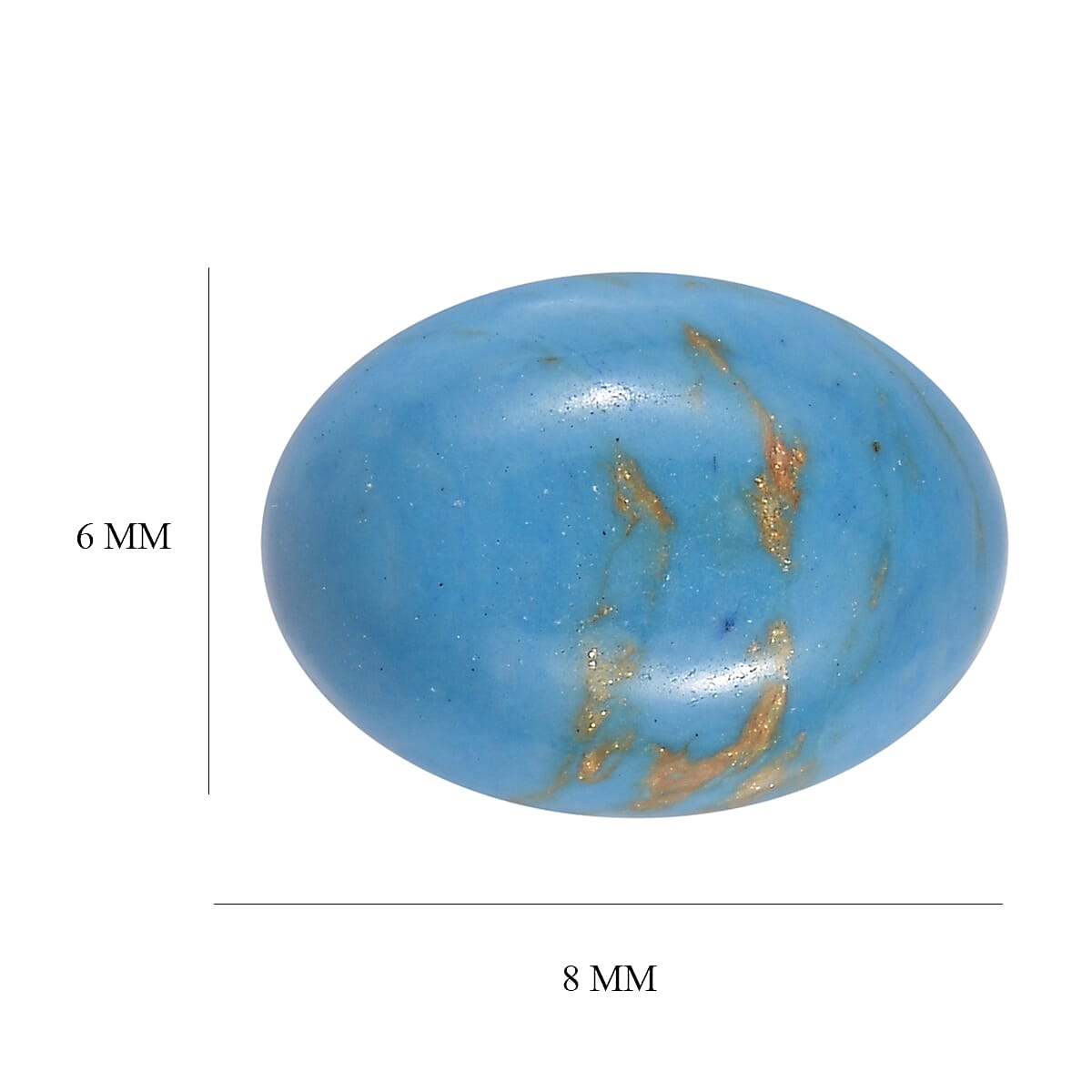 1.07 Ct. Blue Turquoise Loose Gemstone in Oval Shape 8063803 4