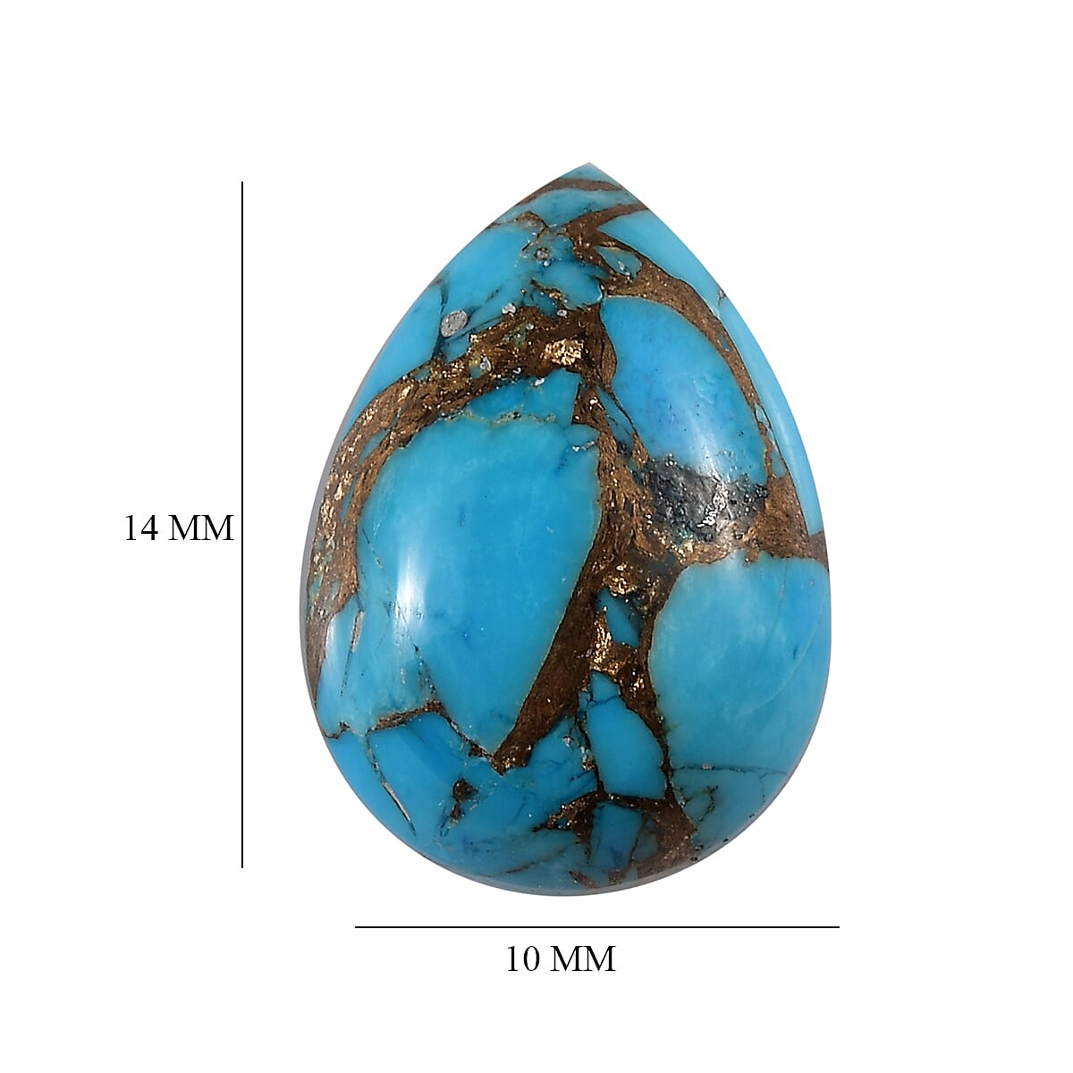 Blue Turquoise Loose Gemstone in Pear Shape (14x10mm) 7827215 5