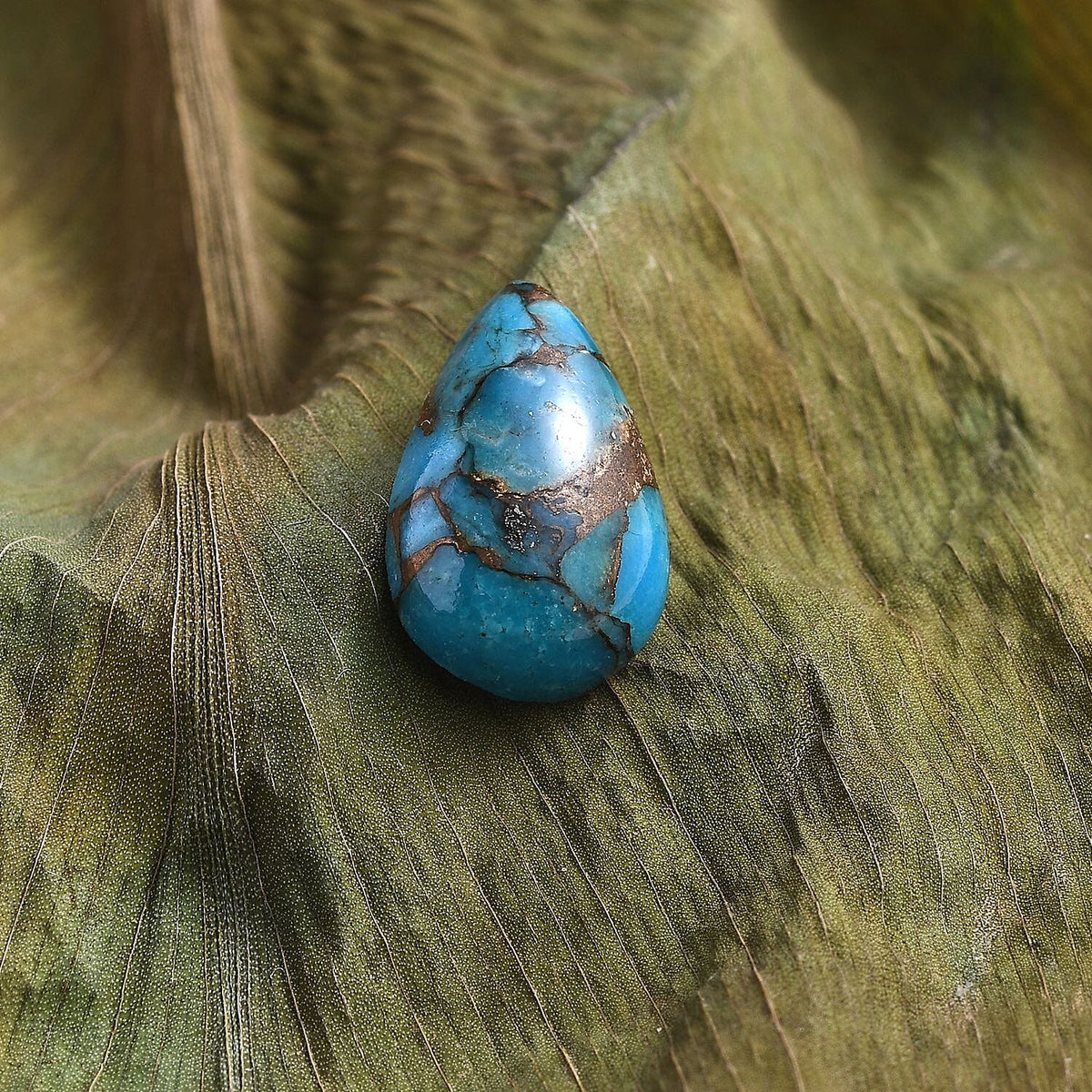 Blue Turquoise Loose Gemstone in Pear Shape (15x10mm) 7851328 2