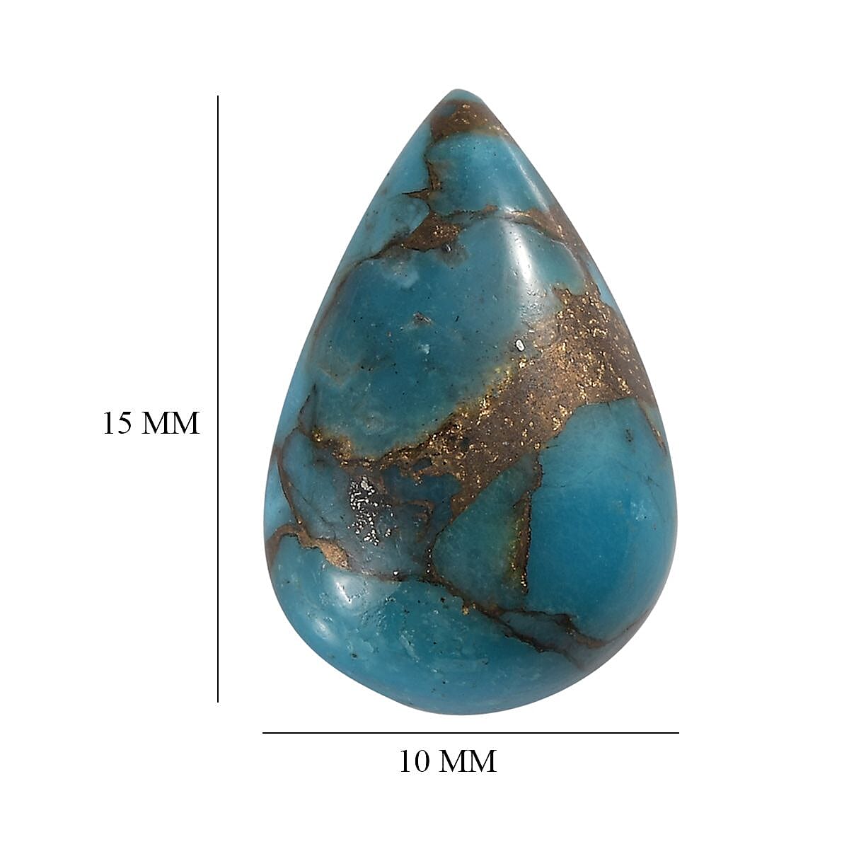 Blue Turquoise Loose Gemstone in Pear Shape (15x10mm) 7851328 5