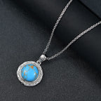 Tucson Find- Blue Turquoise Pendant with Chain (Size 20) 5.84 Ct.