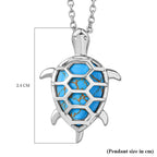 Tucson Find- Blue Turquoise Pendant with Chain (Size 20) 5.19 Ct.