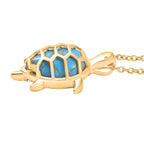 Tucson Find- Blue Turquoise Pendant with Chain (Size 20) 5.19 Ct.