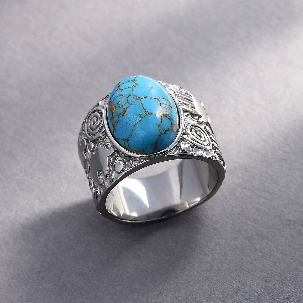 Blue Turquoise Ring 5.49 Ct.