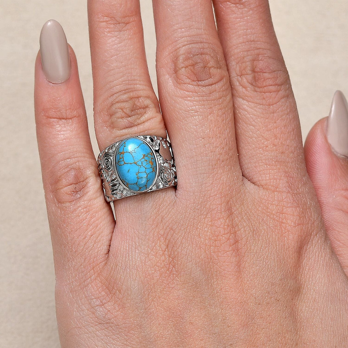 Blue Turquoise Ring 5.49 Ct. 8055689 2