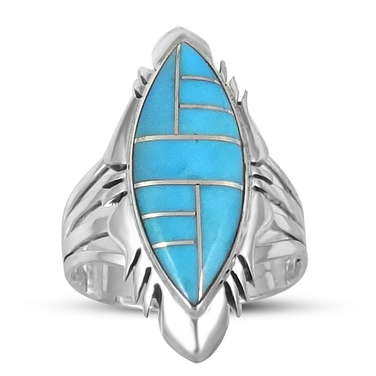 Santa Fe Collection 1.5 Ct. Blue Turquoise Ring in Sterling Silver 8214895 0