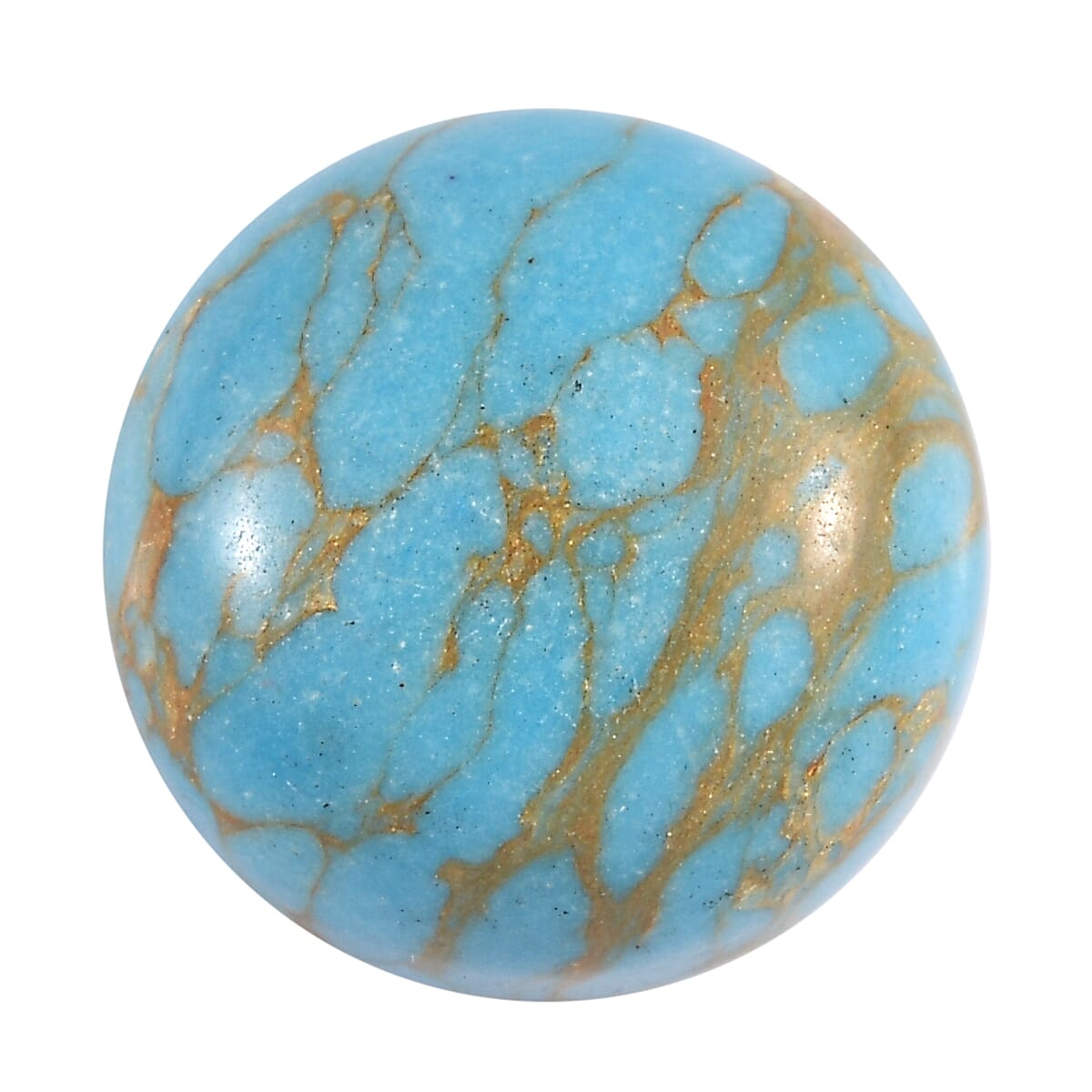 Blue Turquoise Loose Gemstone in Round Shape 3.34 Ct. 8070617 0