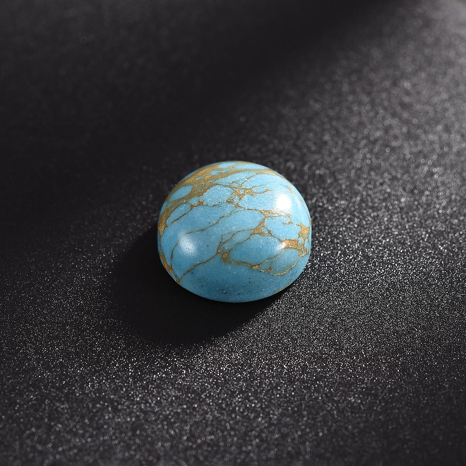 Blue Turquoise Loose Gemstone in Round Shape 3.34 Ct. 8070617 1