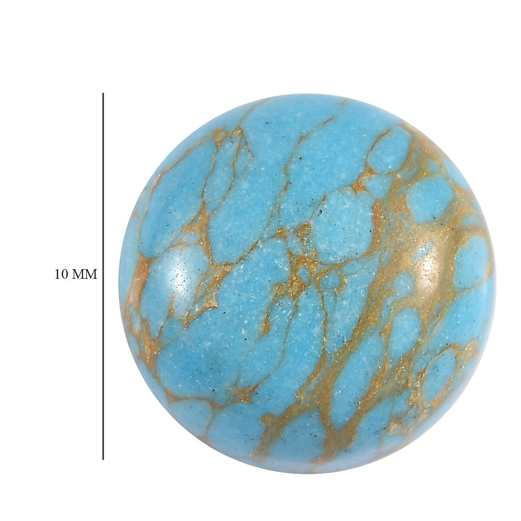 Blue Turquoise Round Shape Gemstone 3.34 Ct.