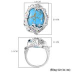 Blue Turquoise Solitaire Ring 13.39 Ct.