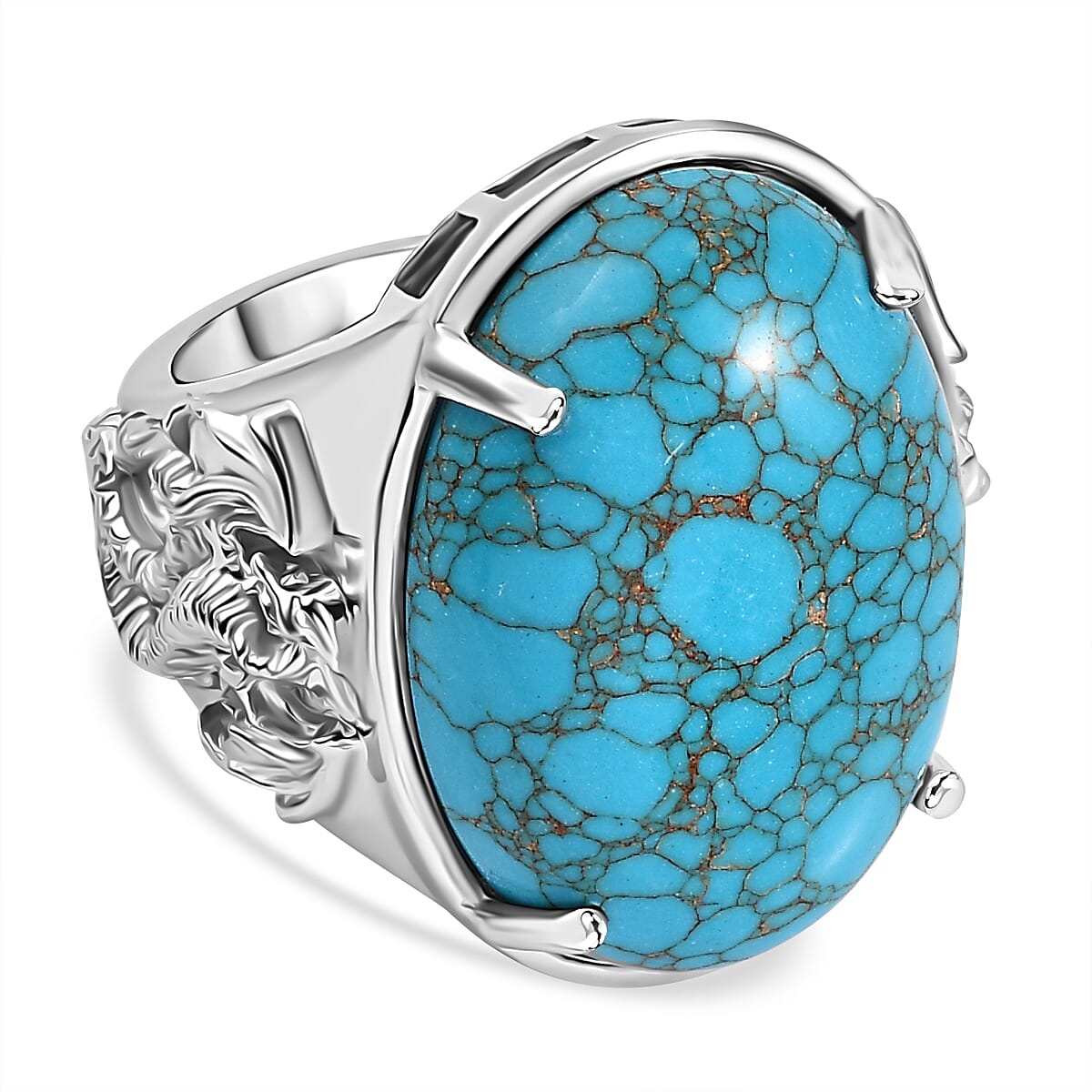 Blue Turquoise Solitaire Ring 20.57 Ct. 8037148 0