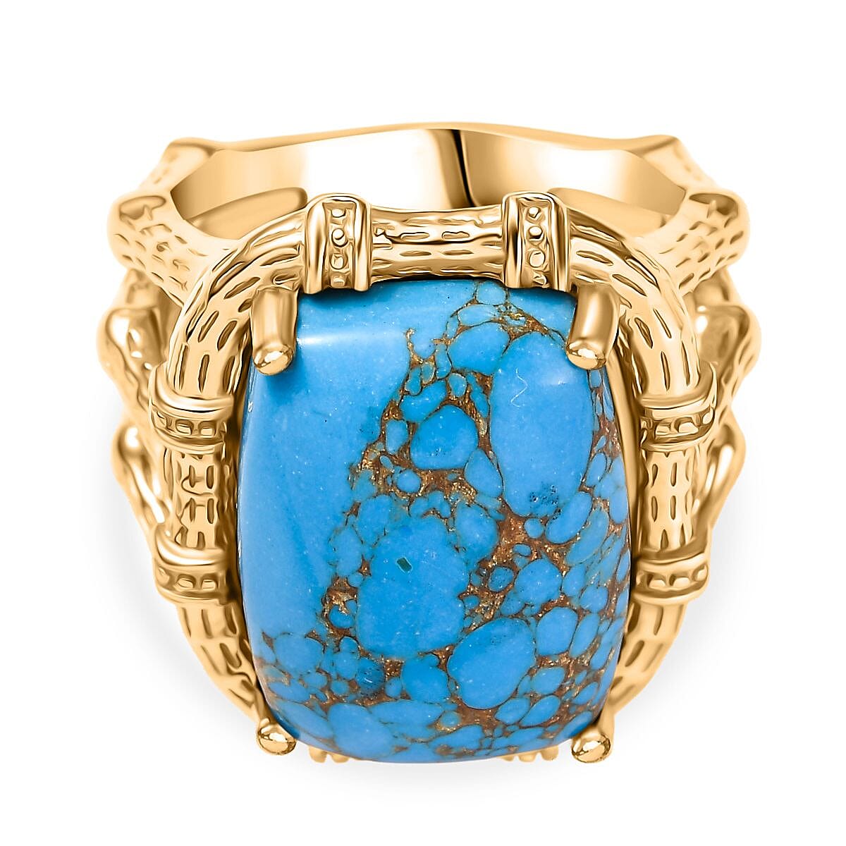 Tucson Find-Blue Turquoise Solitaire Ring 11.90 Ct. 8067608 0