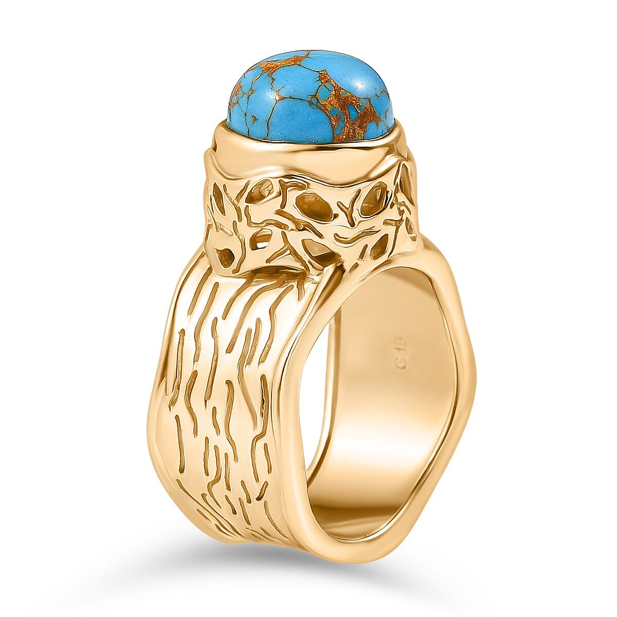 Blue Turquoise Solitaire Ring 3.67 Ct. 8061446 4