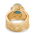 Tucson Find- Blue Turquoise Solitaire Ring 3.67 Ct.