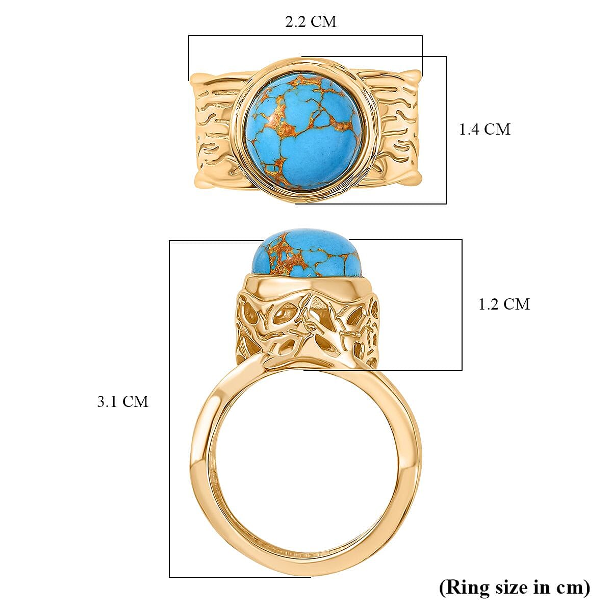 Blue Turquoise Solitaire Ring 3.67 Ct. 8061446 6