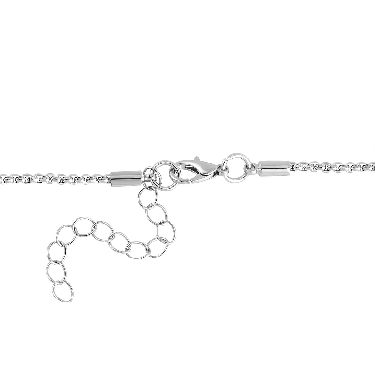Blue &amp; White Austrian Crystal Feather Necklace (Size - 24) in Silver Tone 7661998 5