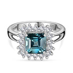 New Arrival - Natural Ratanakiri Zircon & White Zircon Ring in Rhodium Sterling Silver 3.76 Ct.