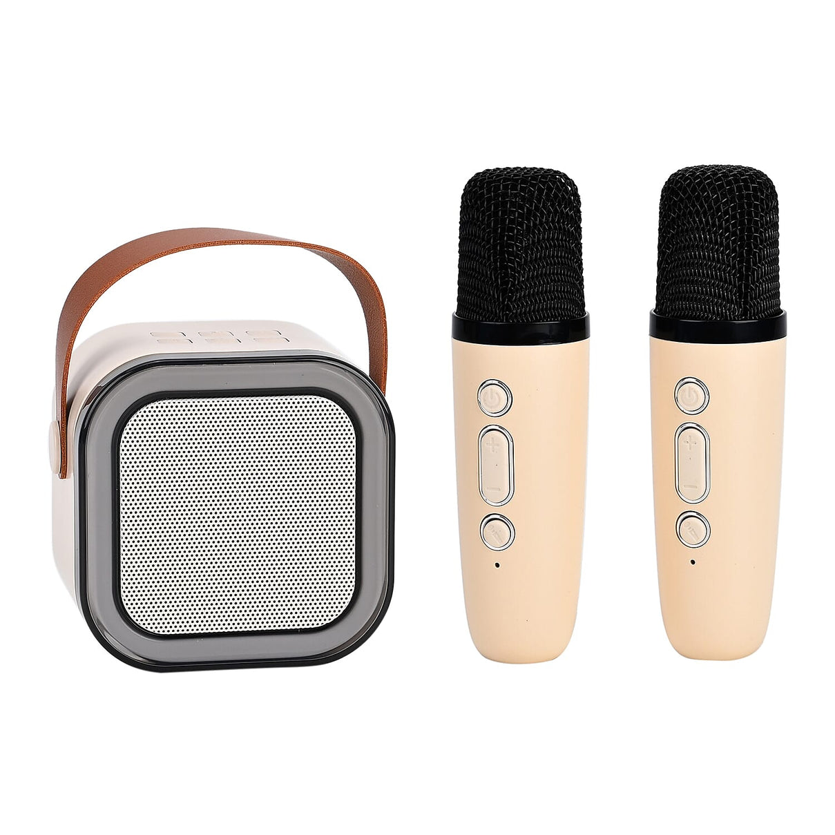 Portable Karaoke Bluetooth Speaker with 2 Microphones and RGB Lighting 7847169 0