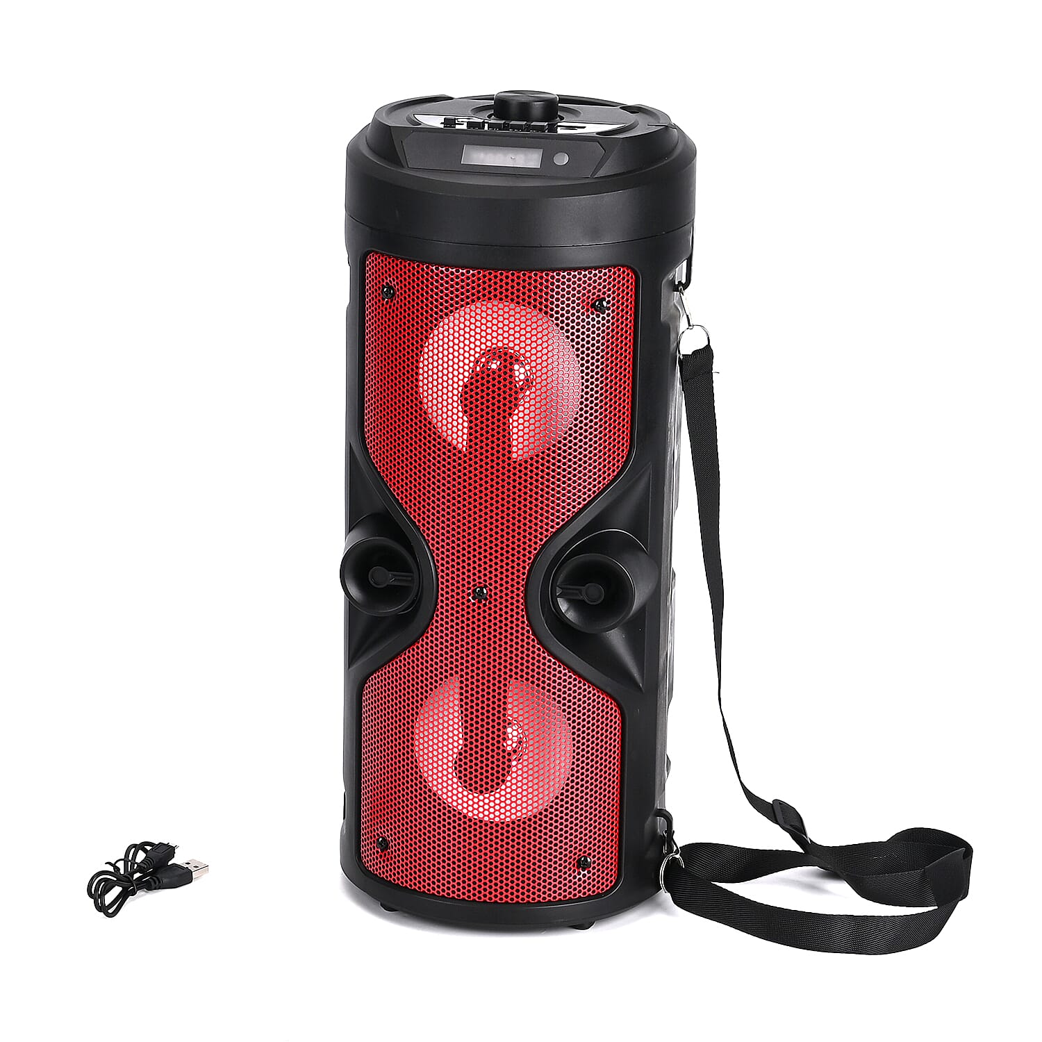 Bluetooth Speaker With RGB Light - Black &amp; Red 7851671 0