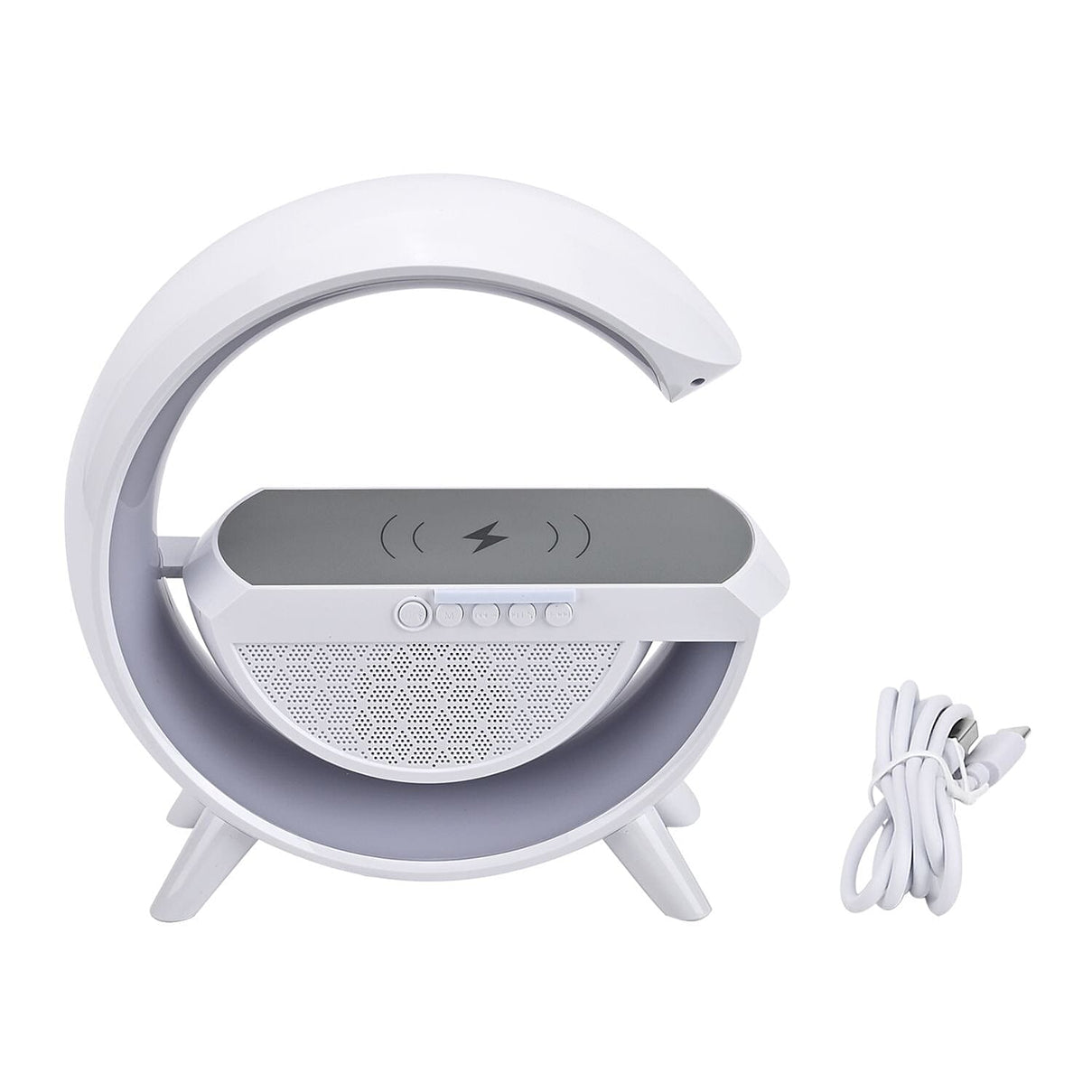 Bluetooth Speaker Table Lamp with 15W Wireless Fast Charging, Multi Light Modes &amp; 1200 mAh Rechargeable Battery. Output Power 5w 7568293 10
