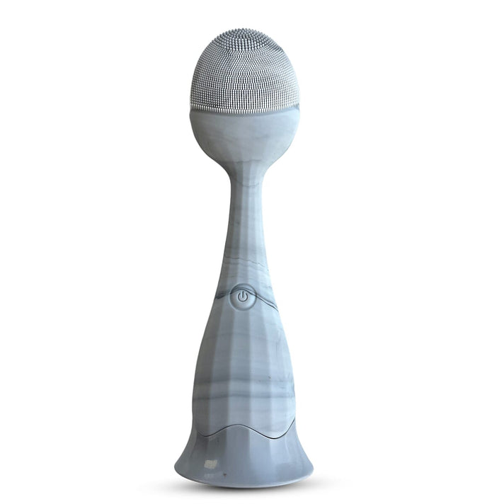 Blushly Vibrating Silicone Facial Cleansing Tool with Heat Treatment - Grey Marble 8276815 1