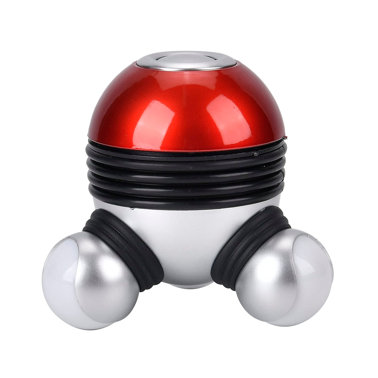 Vibrating Body Massager with Soft Lighting (3xAAA Battery,Not Inc.) - Red - Silver 7683676 0