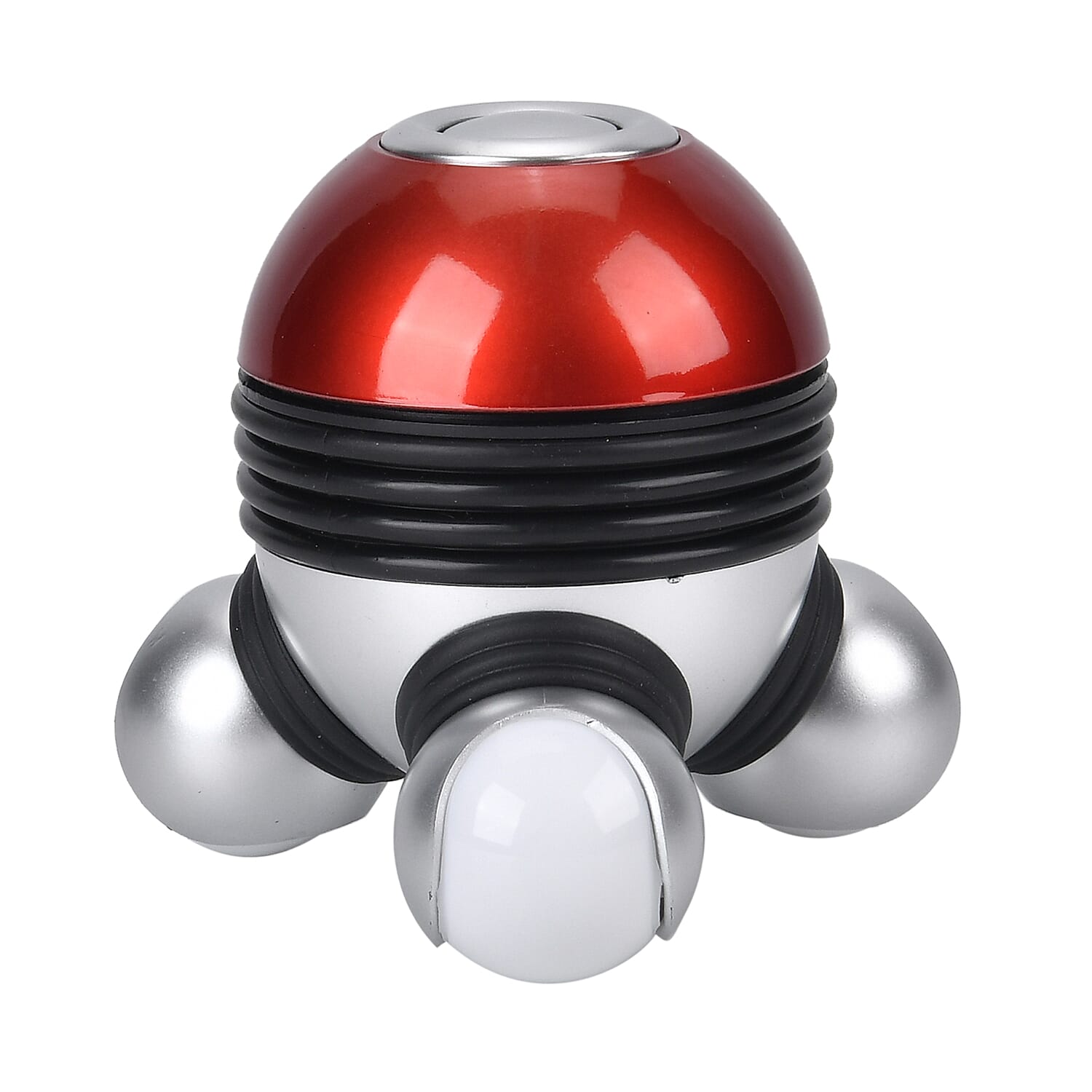 Vibrating Body Massager with Soft Lighting (3xAAA Battery,Not Inc.) - Red - Silver 7683676 2