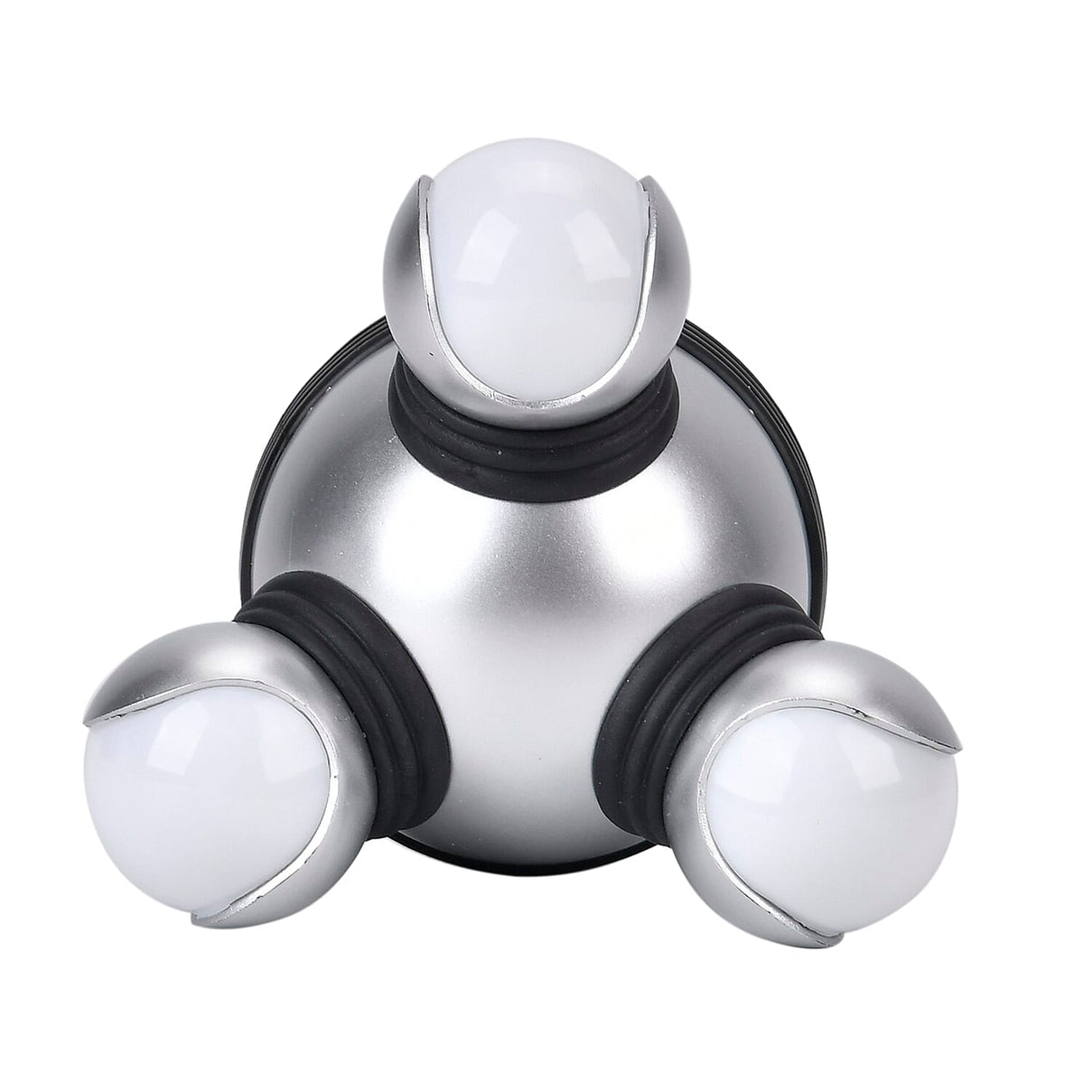 Vibrating Body Massager with Soft Lighting (3xAAA Battery,Not Inc.) - Red - Silver 7683676 3