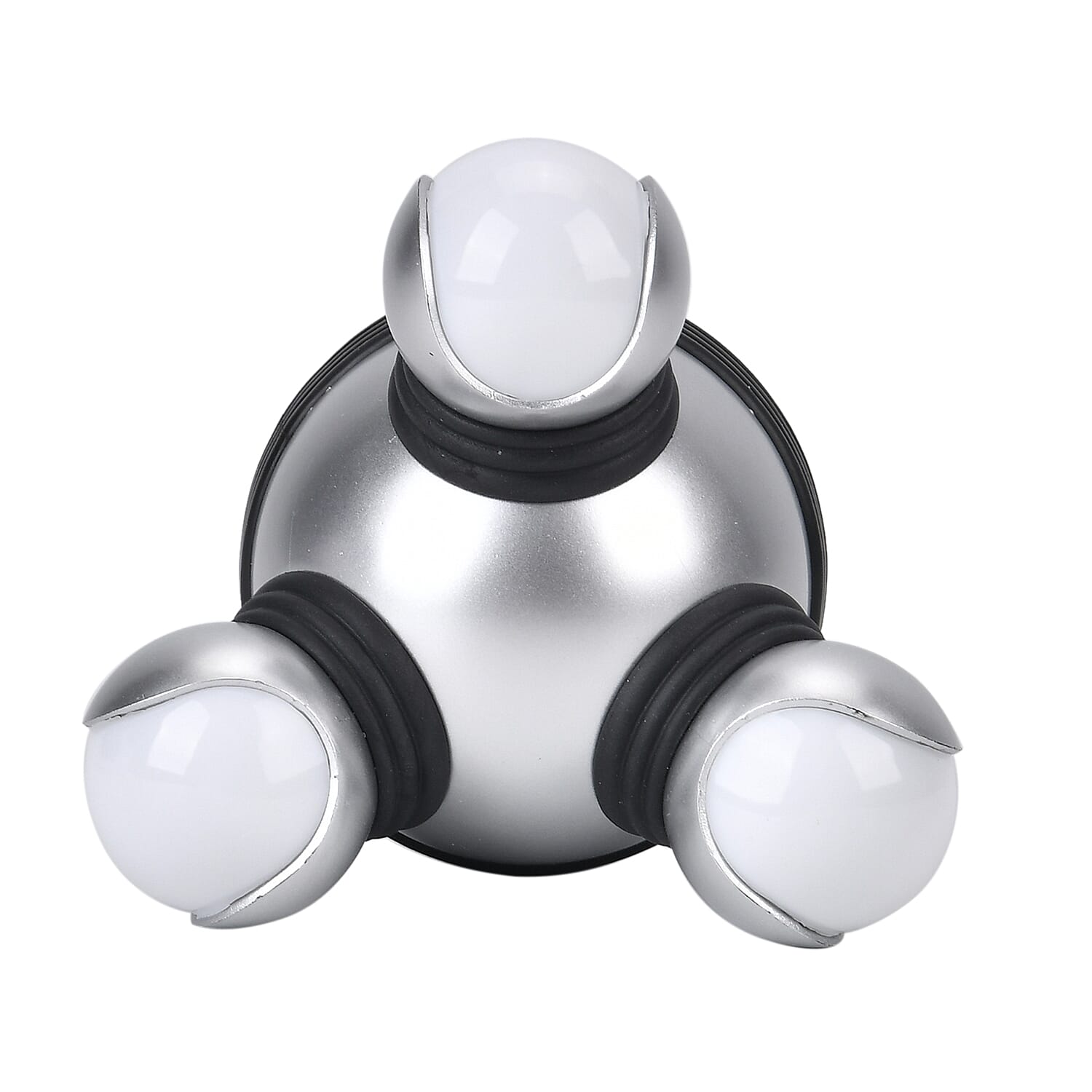 Vibrating Body Massager with Soft Lighting (3xAAA Battery,Not Inc.) - Red - Silver 7683676 3
