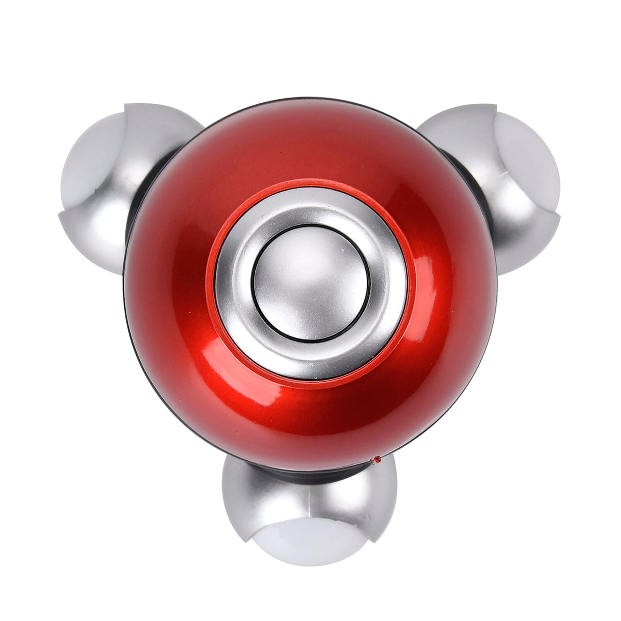 Vibrating Body Massager with Soft Lighting (3xAAA Battery,Not Inc.) - Red - Silver 7683676 4
