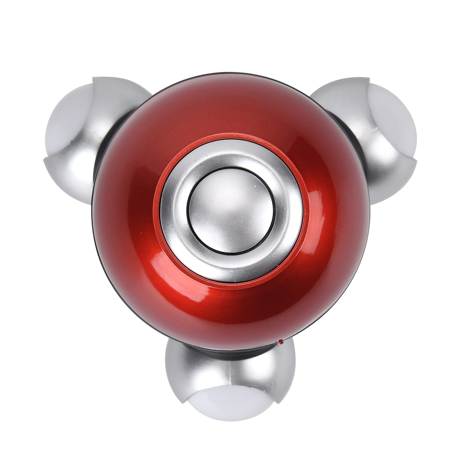 Vibrating Body Massager with Soft Lighting (3xAAA Battery,Not Inc.) - Red - Silver 7683676 4