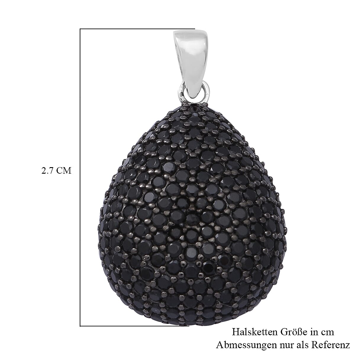 Boi Ploi Black Spinel Pendant in Rhodium Overlay Sterling Silver 3.63 Ct. 7175896 2