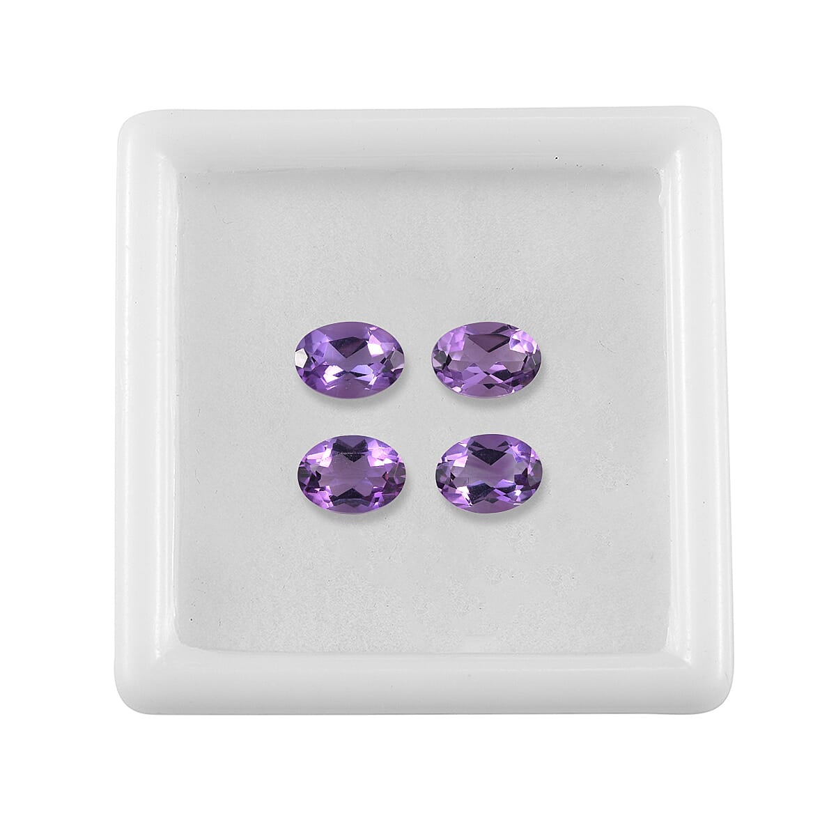 Set of 4 Bolivian Amethyst Loose Gemstones in Oval Shape (7x5mm) 7763357 3
