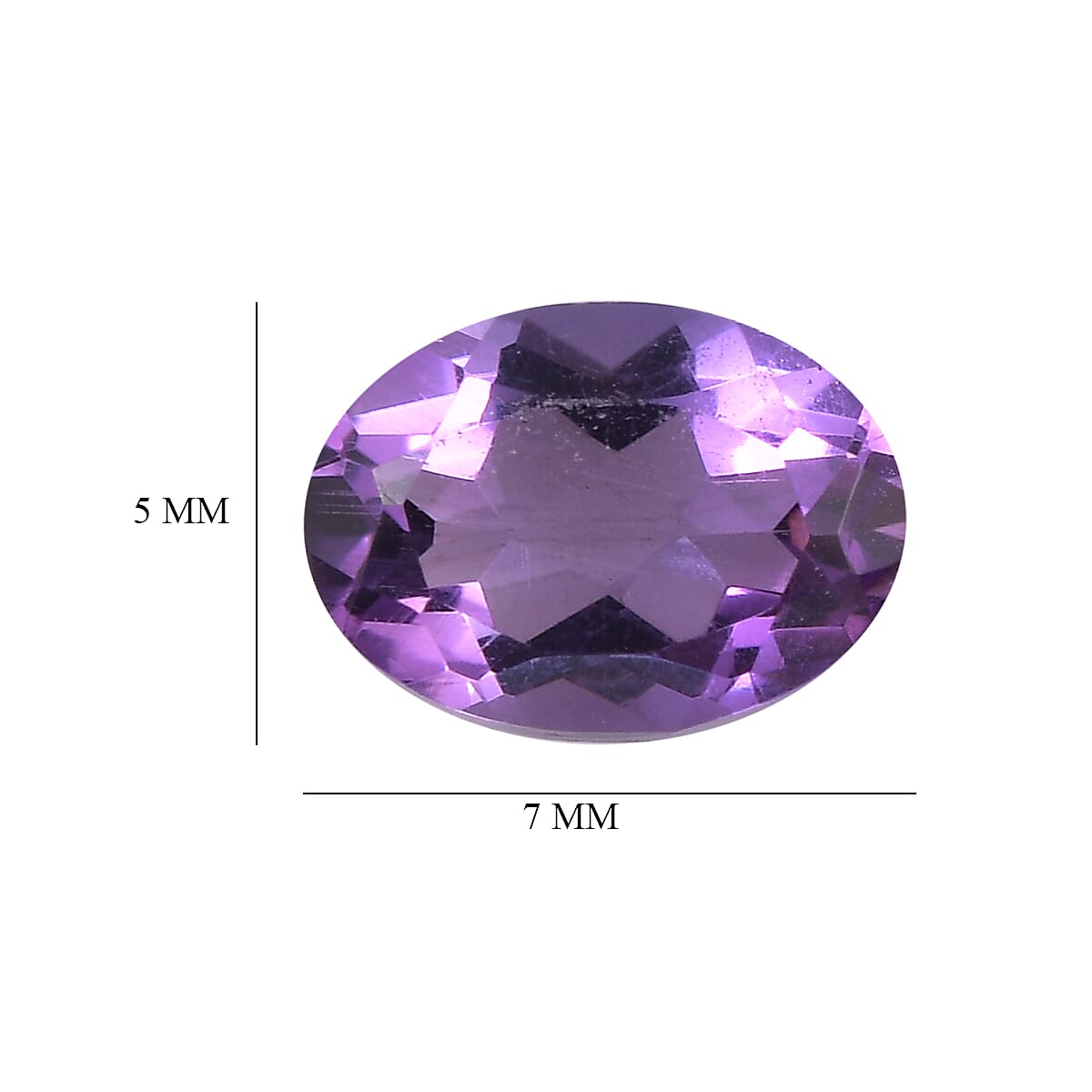Set of 4 Bolivian Amethyst Loose Gemstones in Oval Shape (7x5mm) 7763357 4