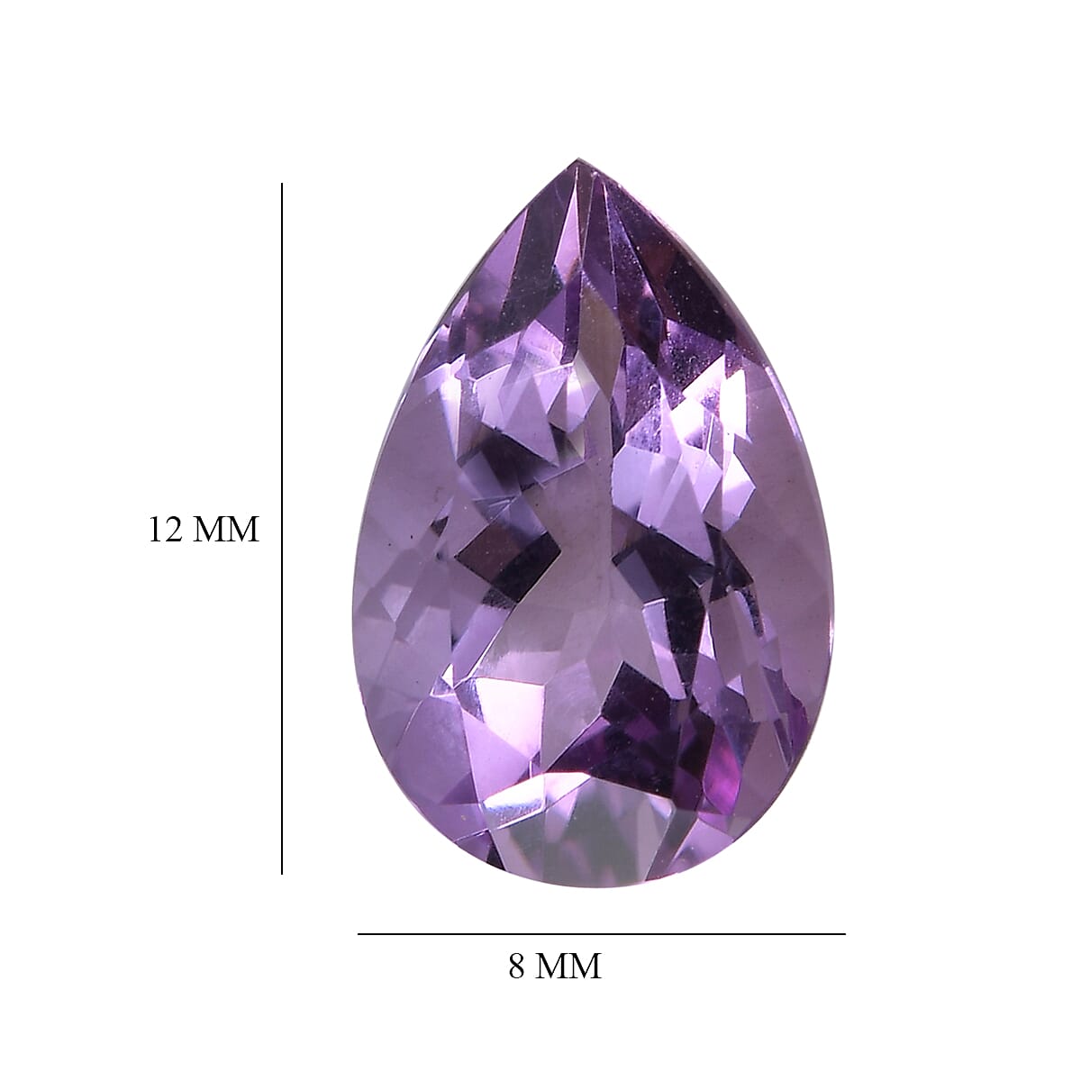 Bolivian Amethyst Loose Gemstone in Pear Shape (12x8mm) 7827274 5