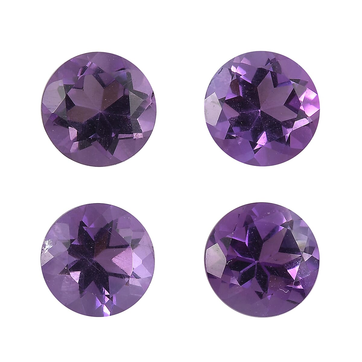 Set of 4 Bolivian Amethyst Loose Gemstones in Round Shape (5.0mm) 7763359 0