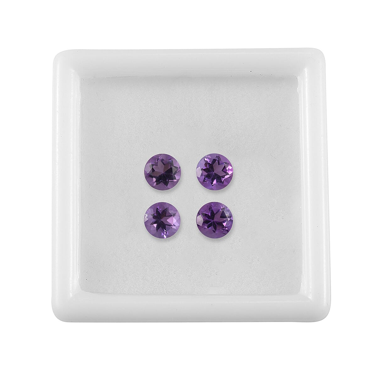 Set of 4 Bolivian Amethyst Loose Gemstones in Round Shape (5.0mm) 7763359 3