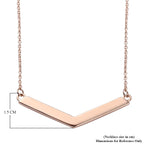Rose Gold Overlay Sterling Silver Necklace (Size 20), Silver wt 6.06 Gms