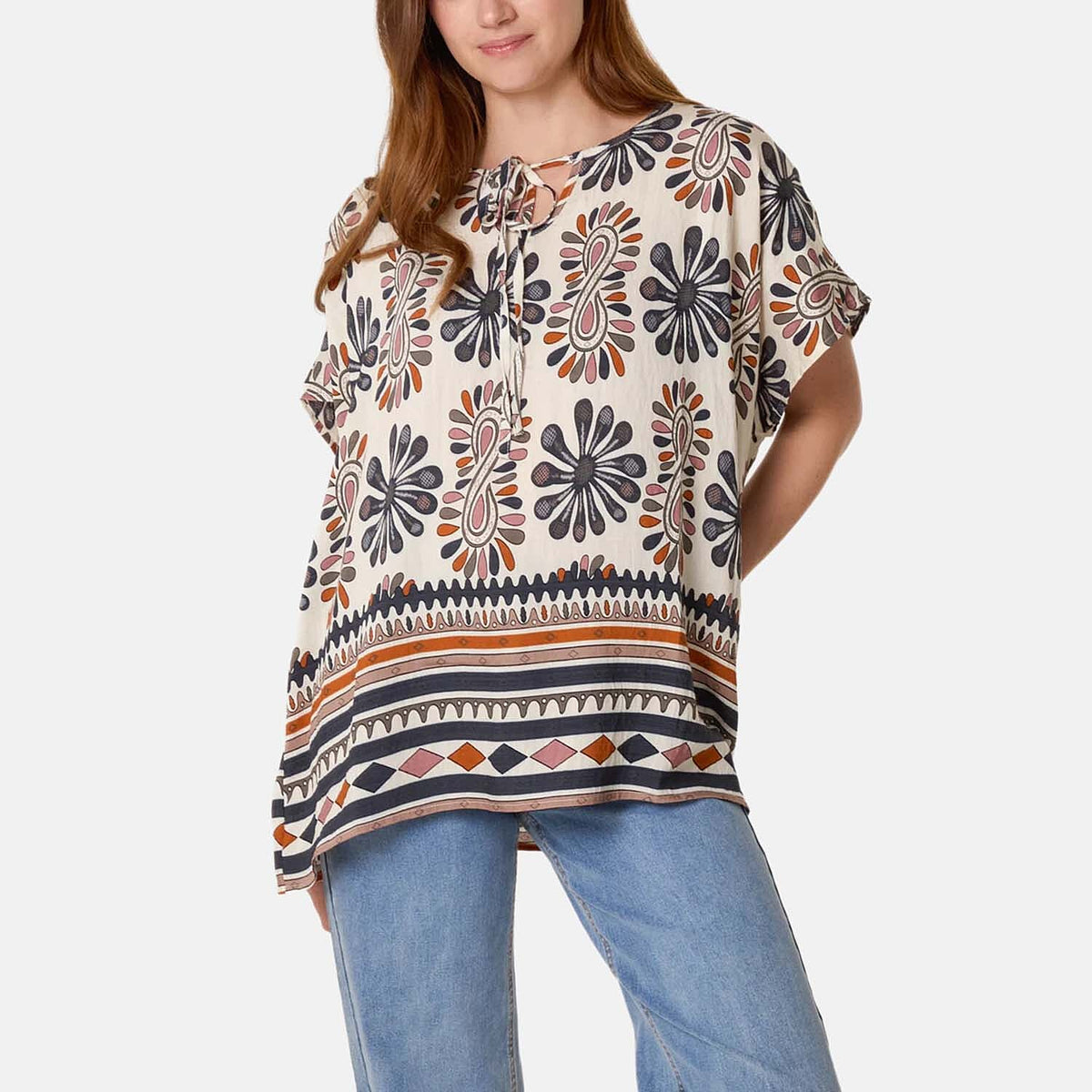Paramour Boho Top (One Size, 10-20) - Navy V32518027 0