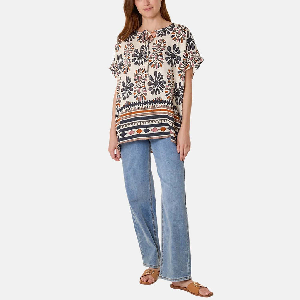 Paramour Boho Top (One Size, 10-20) - Navy