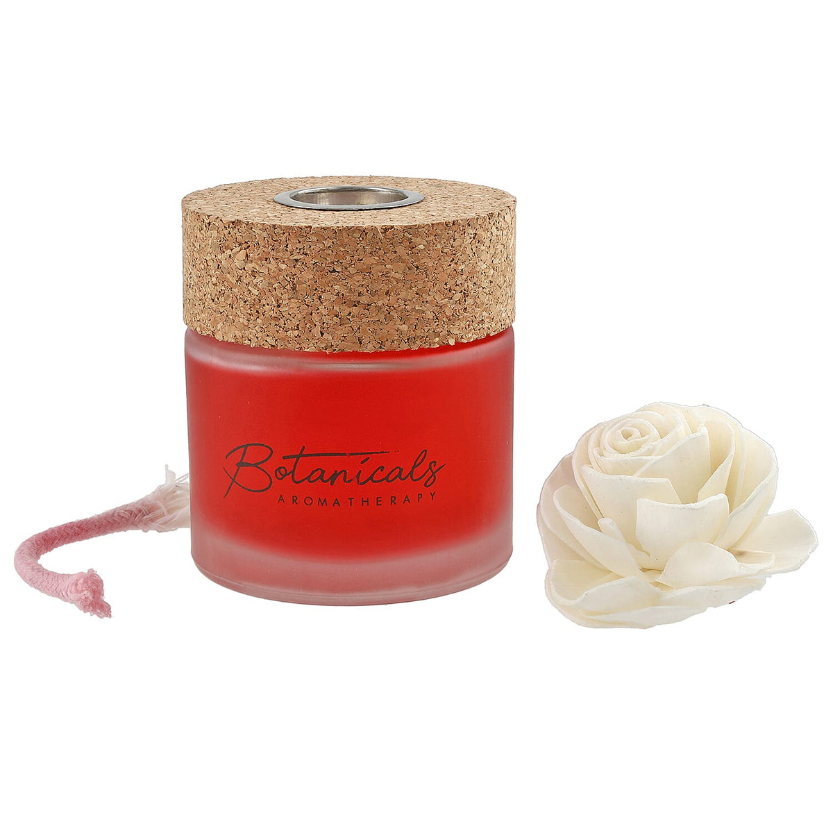 Botanical Aroma Therapy Room Diffuser with Sola Flower in Roasted Jar (120 ml) - Red 7278582 8