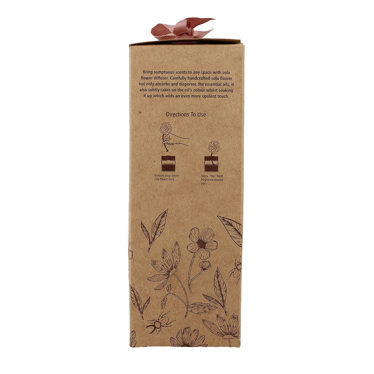 Botanical Aroma Therapy Room Diffuser with Sola Flower in Roasted Jar (120 ml) - Red 7278582 9
