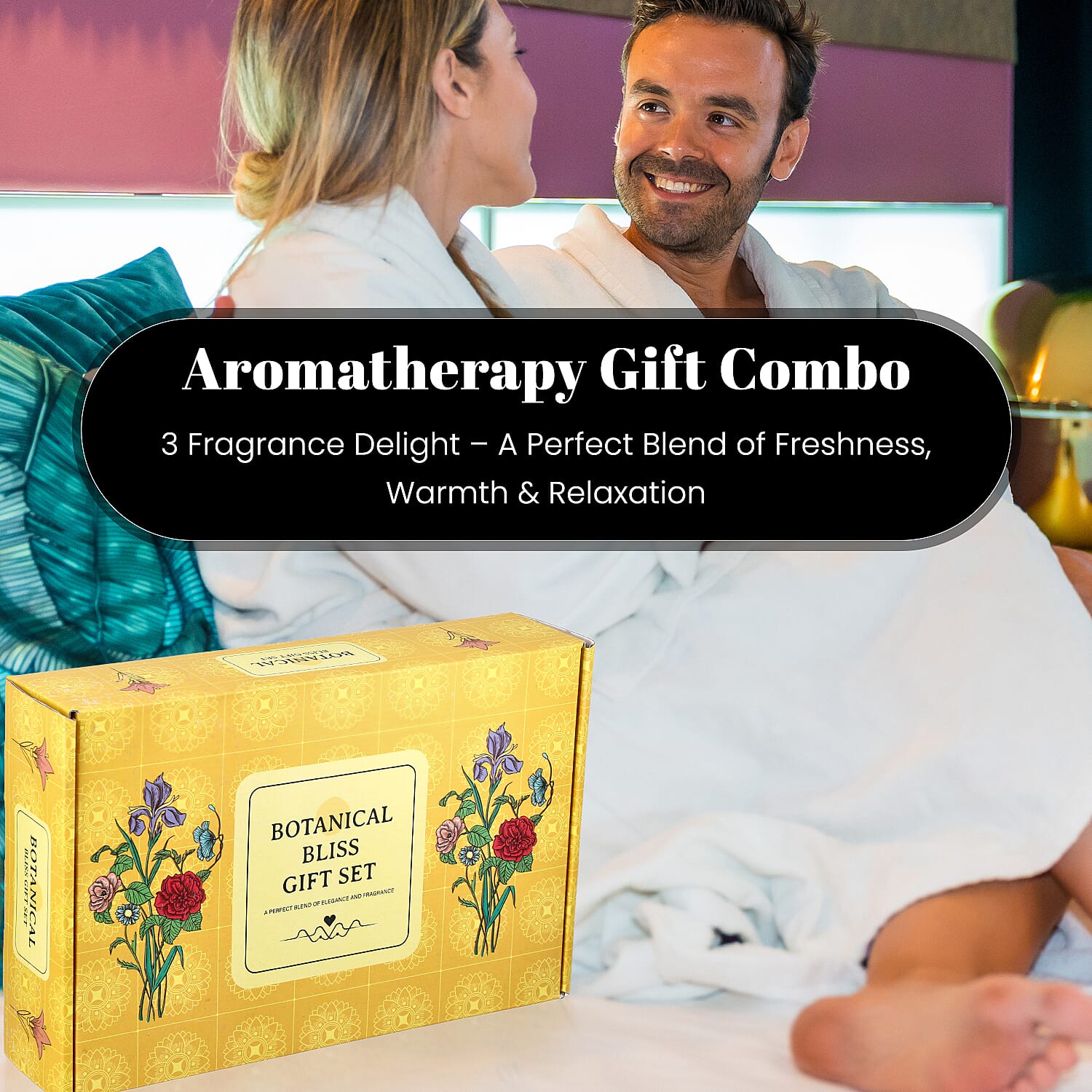Botanical Bliss Aroma Therapy Gift Set - Fresh Linen, Vanilla and Sandalwood 8056542 2