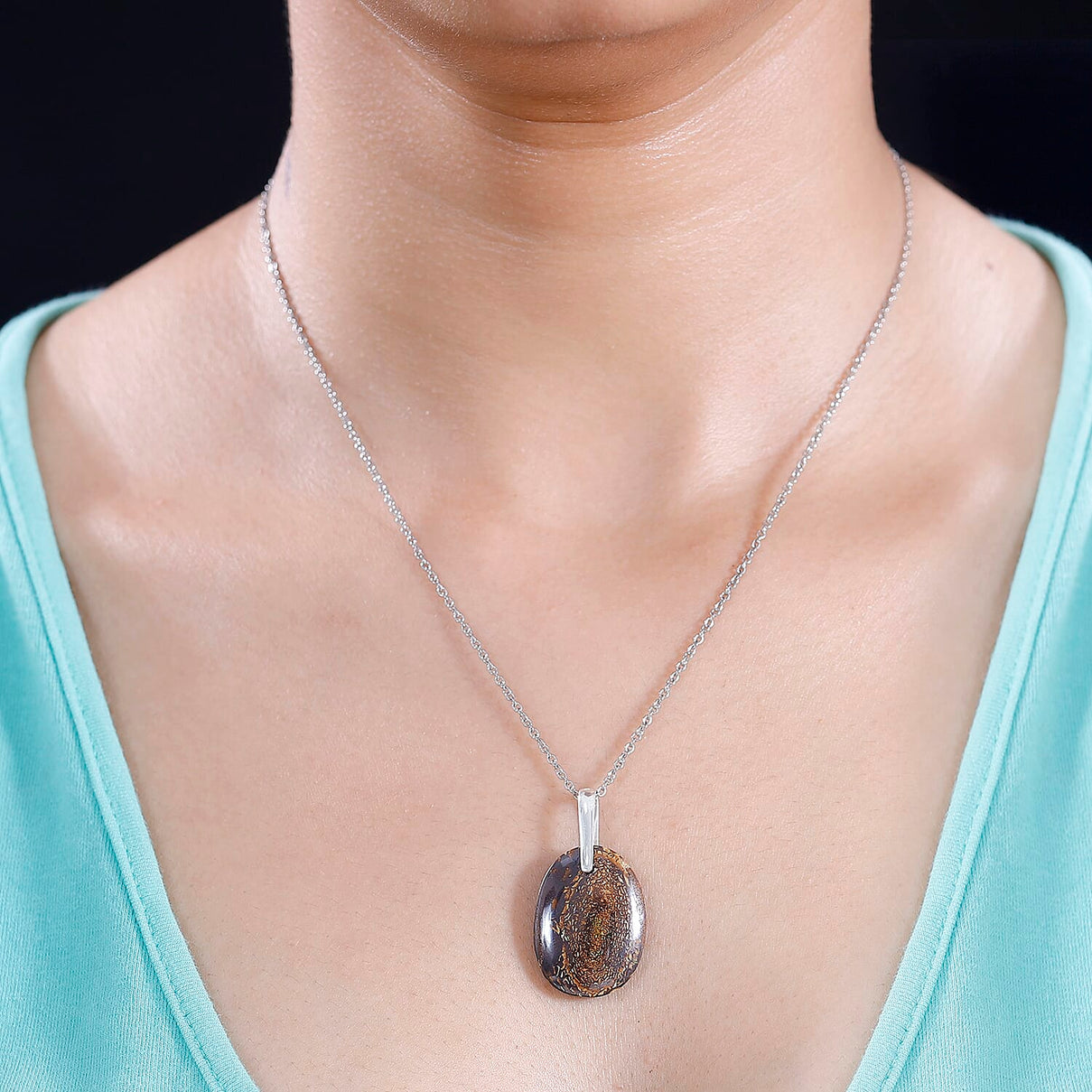 Boulder Opal Pendant with Free Chain (Size 20) 25 ct. 4300048 2