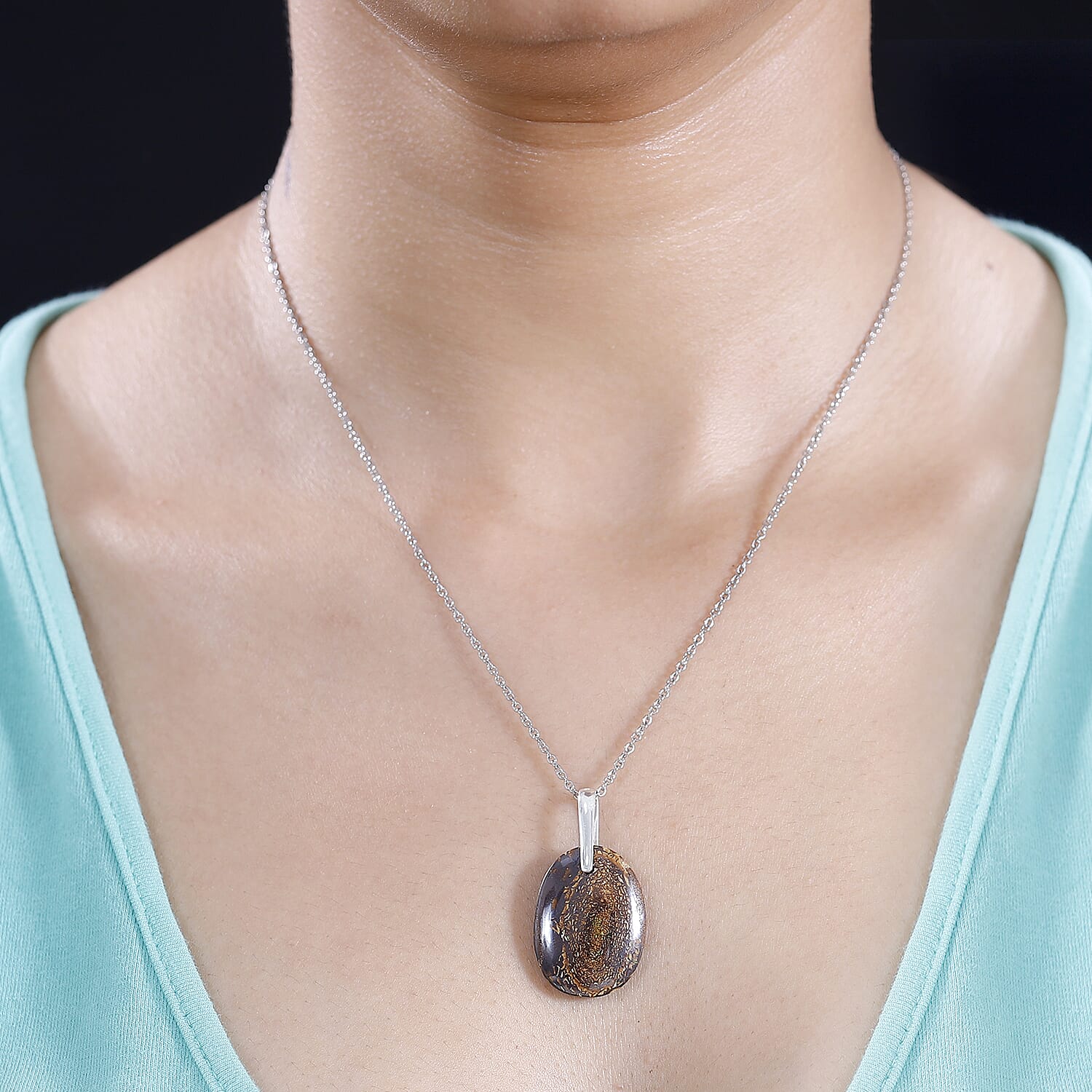 Boulder Opal Pendant with Free Chain (Size 20) 25 ct. 4300048 2