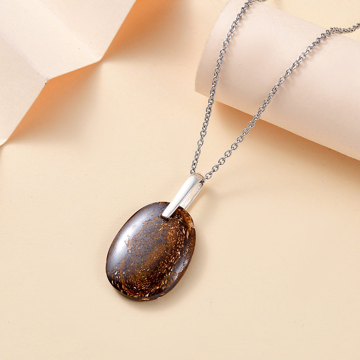 Boulder Opal Pendant with Free Chain (Size 20) 25 ct. 4300048 3